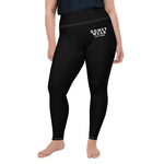 Load image into Gallery viewer, All-Over Print Plus Size Leggings Black
