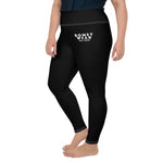 Load image into Gallery viewer, All-Over Print Plus Size Leggings Black
